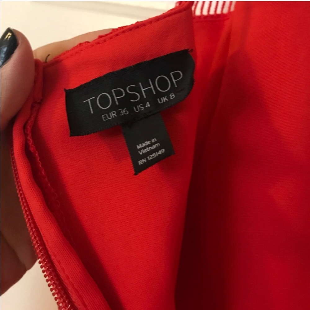 Topshop red lace dress - Picture 4 of 5